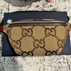 Gucci Beige and Brown Men's Belt Bag